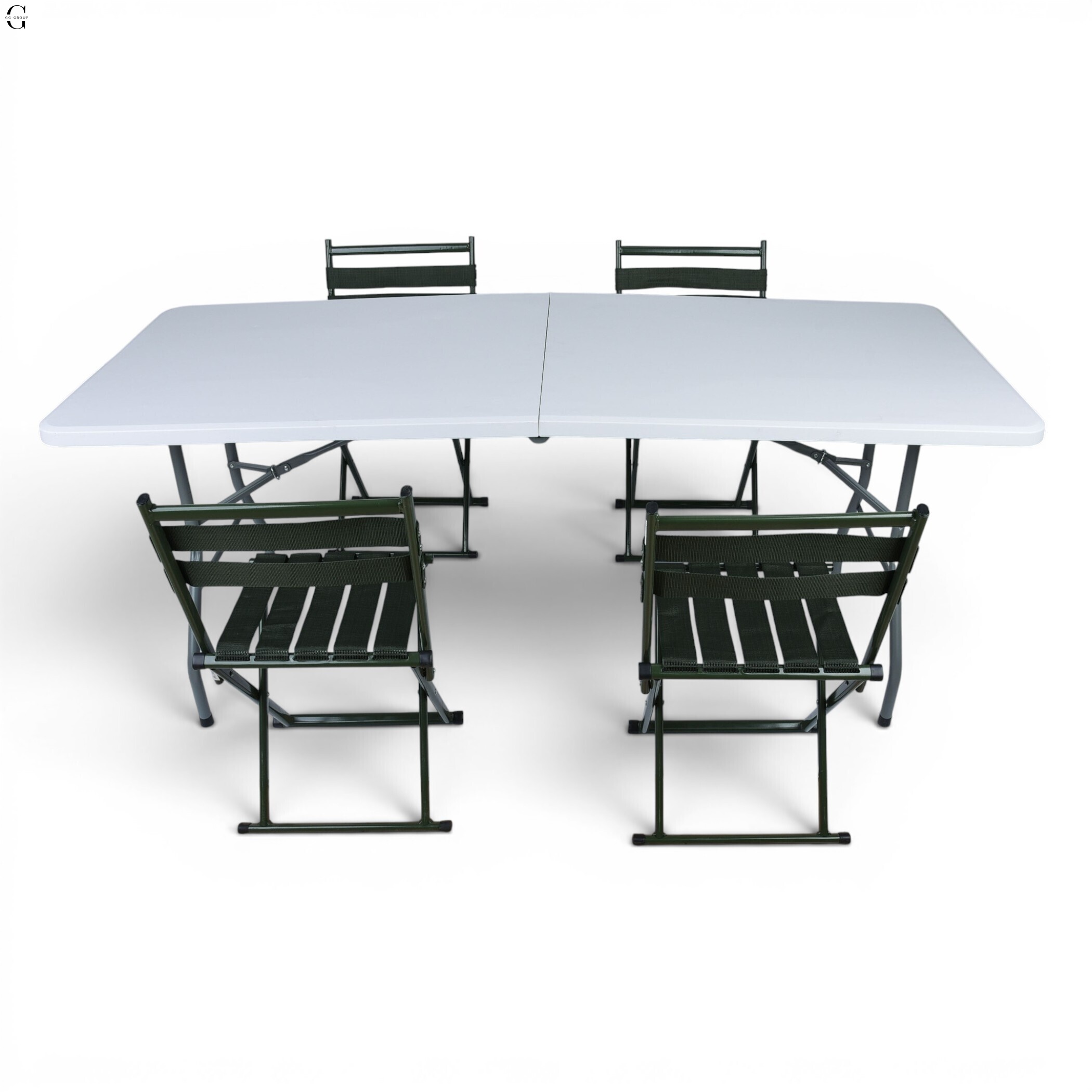 Кемпинговый комплект Travel Table Set – складной стол HDPE 180 см и 4 туристических кресел