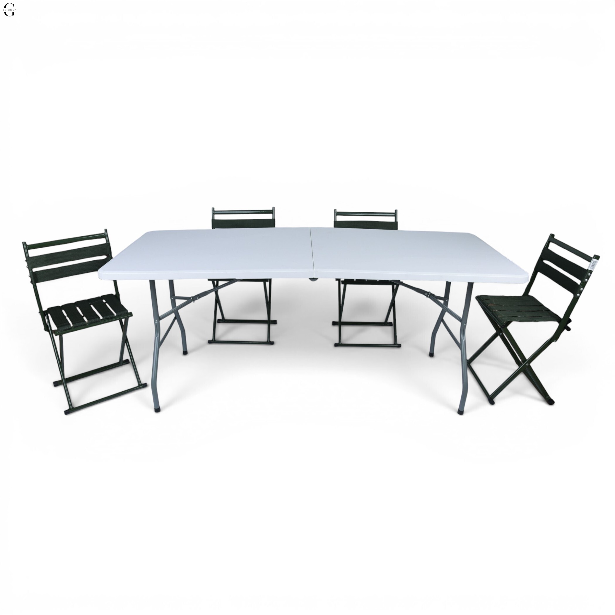 Кемпинговый комплект Travel Table Set – складной стол HDPE 180 см и 4 туристических кресел