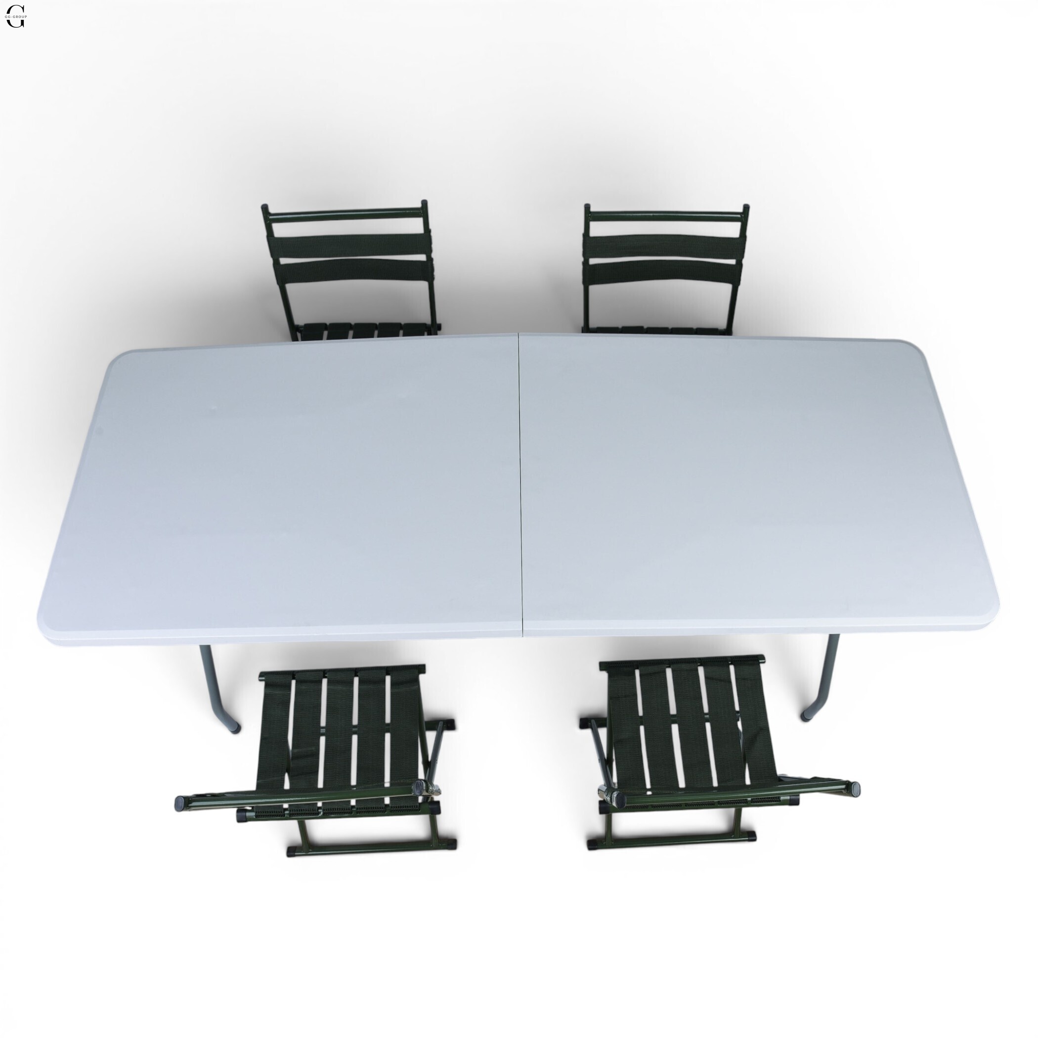 Кемпинговый комплект Travel Table Set – складной стол HDPE 180 см и 4 туристических кресел