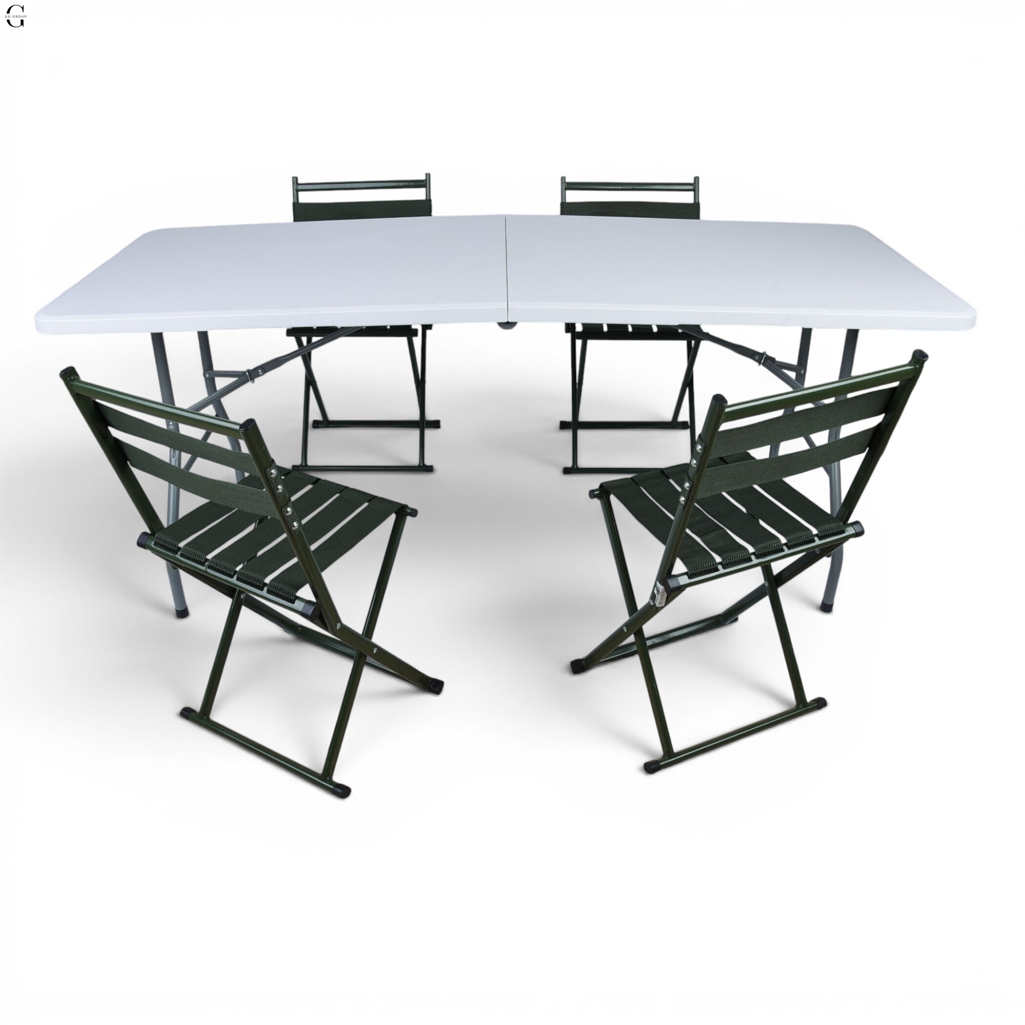 Кемпинговый комплект Travel Table Set – складной стол HDPE 180 см и 4 туристических кресел