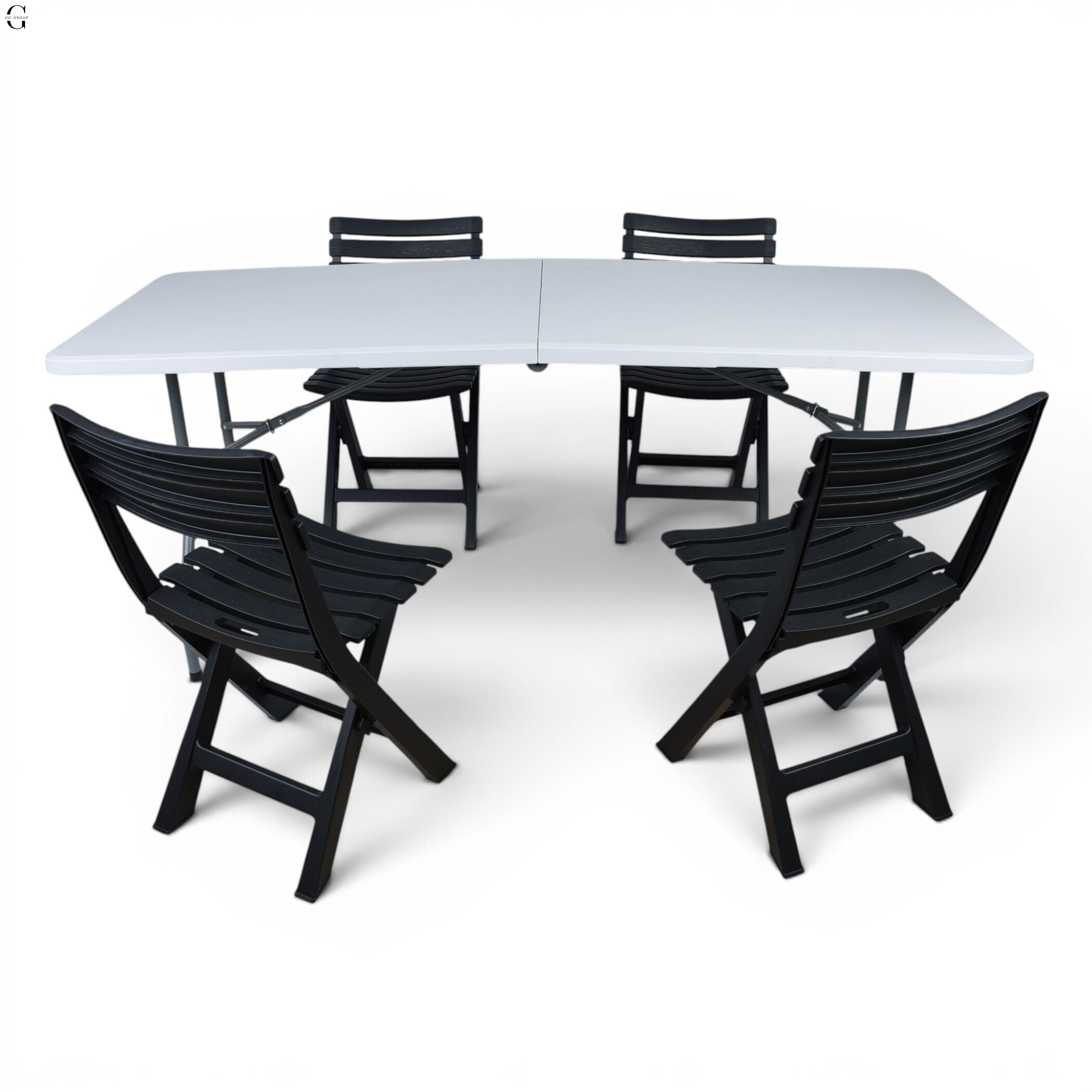 Кемпинговый комплект Travel Table Set – складной стол HDPE 180 см и 4 туристических кресел