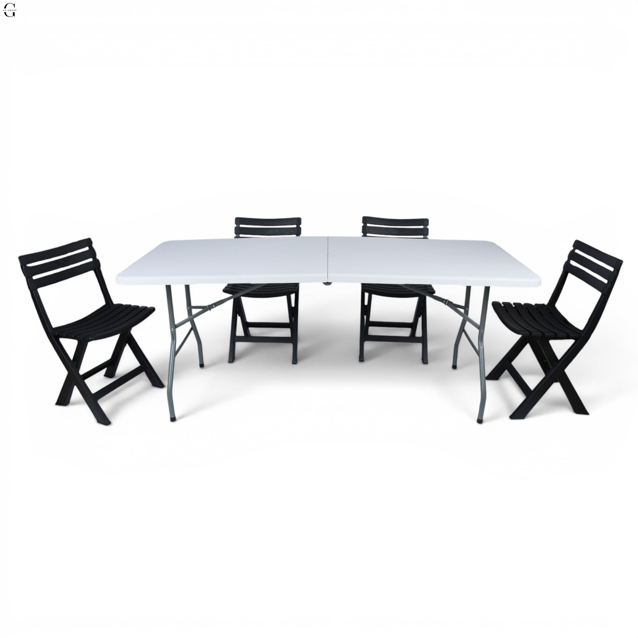 Кемпинговый комплект Travel Table Set – складной стол HDPE 180 см и 4 туристических кресел