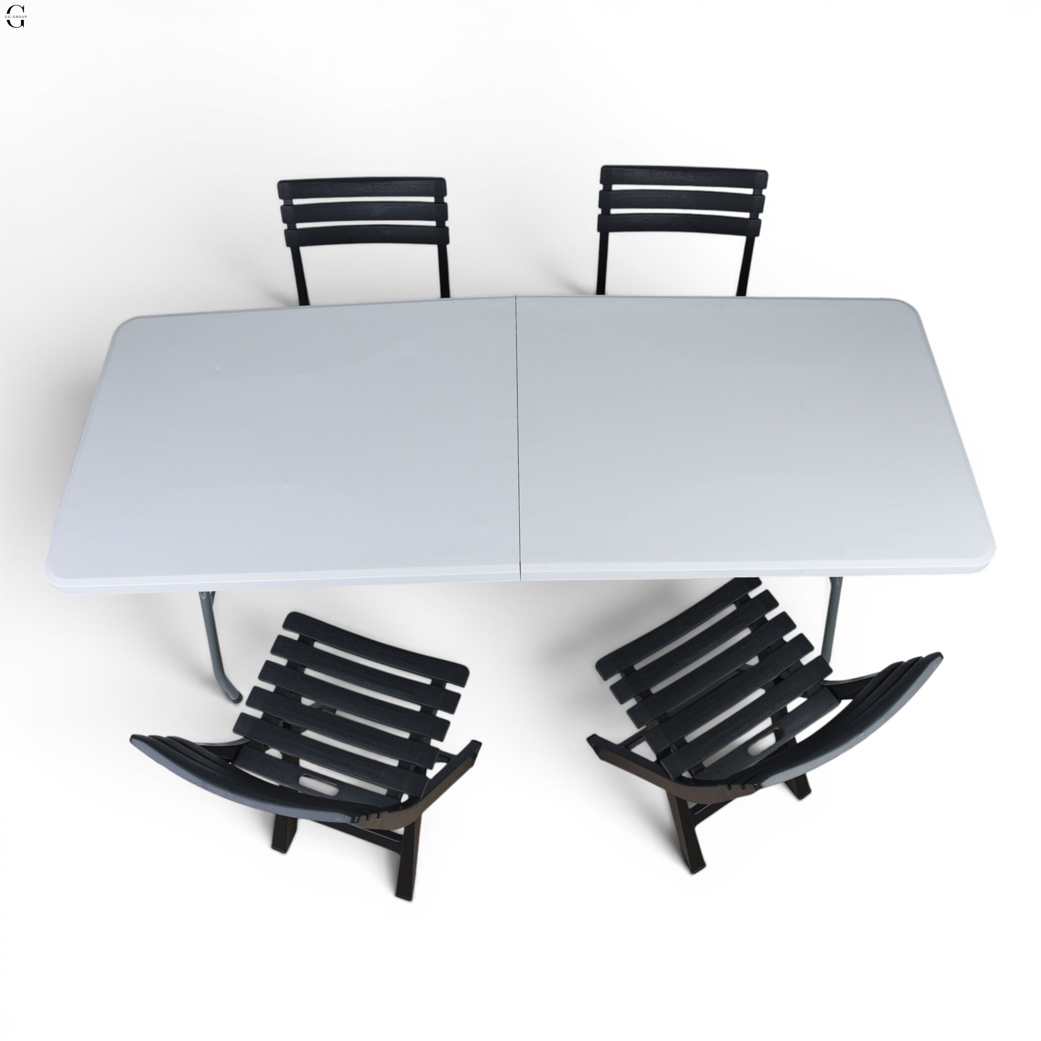 Кемпинговый комплект Travel Table Set – складной стол HDPE 180 см и 4 туристических кресел
