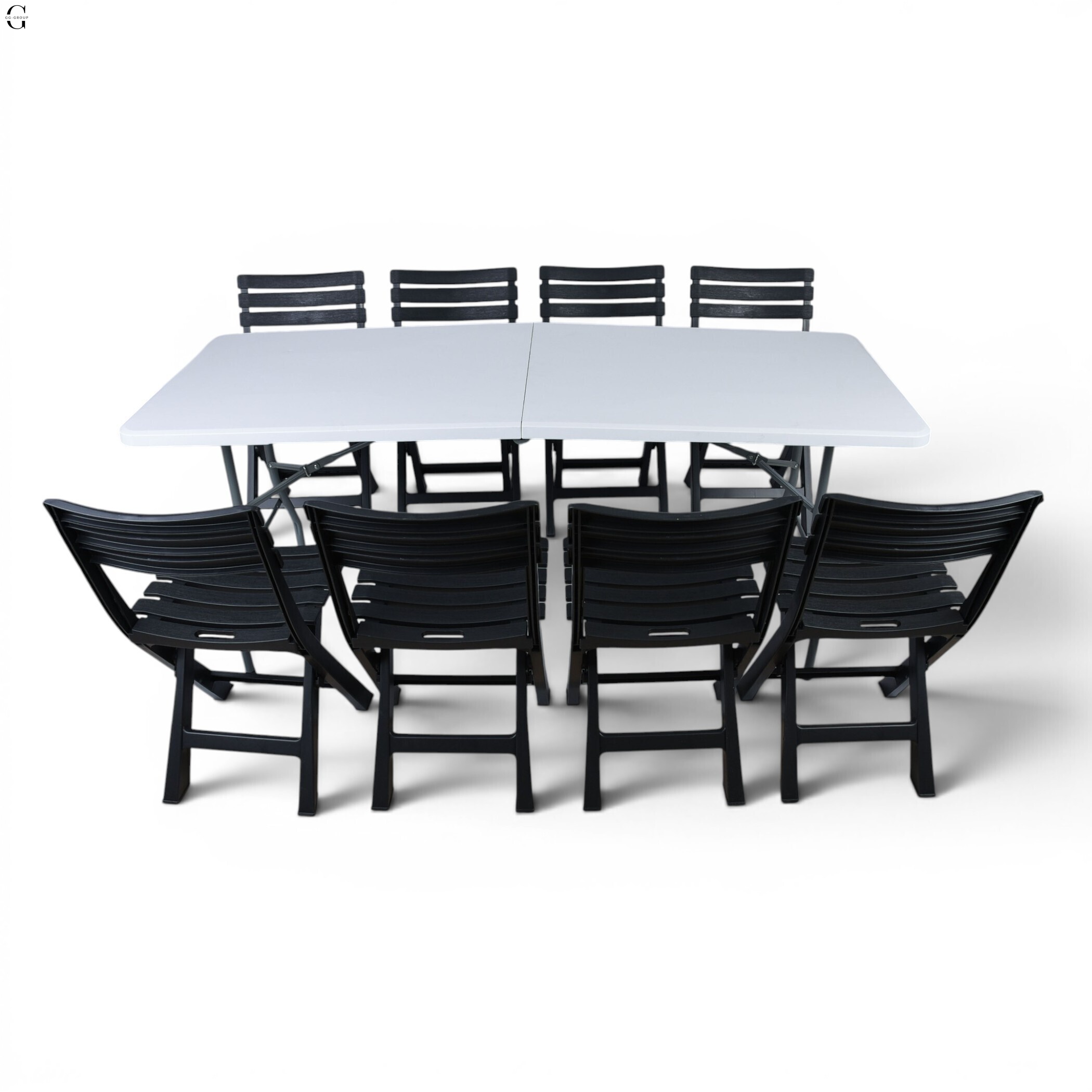 Кемпинговый комплект Travel Table Set – складной стол HDPE 180 см и 8 туристических кресел