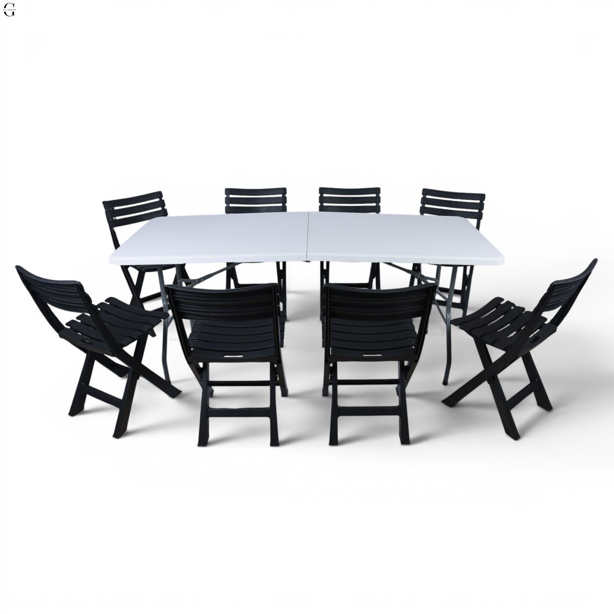 Кемпинговый комплект Travel Table Set – складной стол HDPE 180 см и 8 туристических кресел