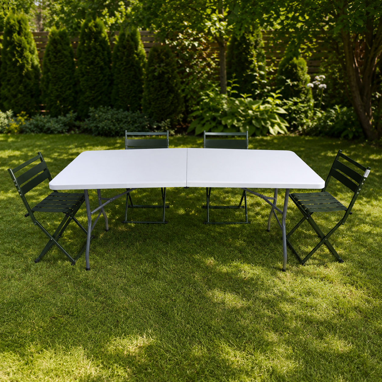 Кемпинговый комплект Travel Table Set – складной стол HDPE 180 см и 4 туристических кресел