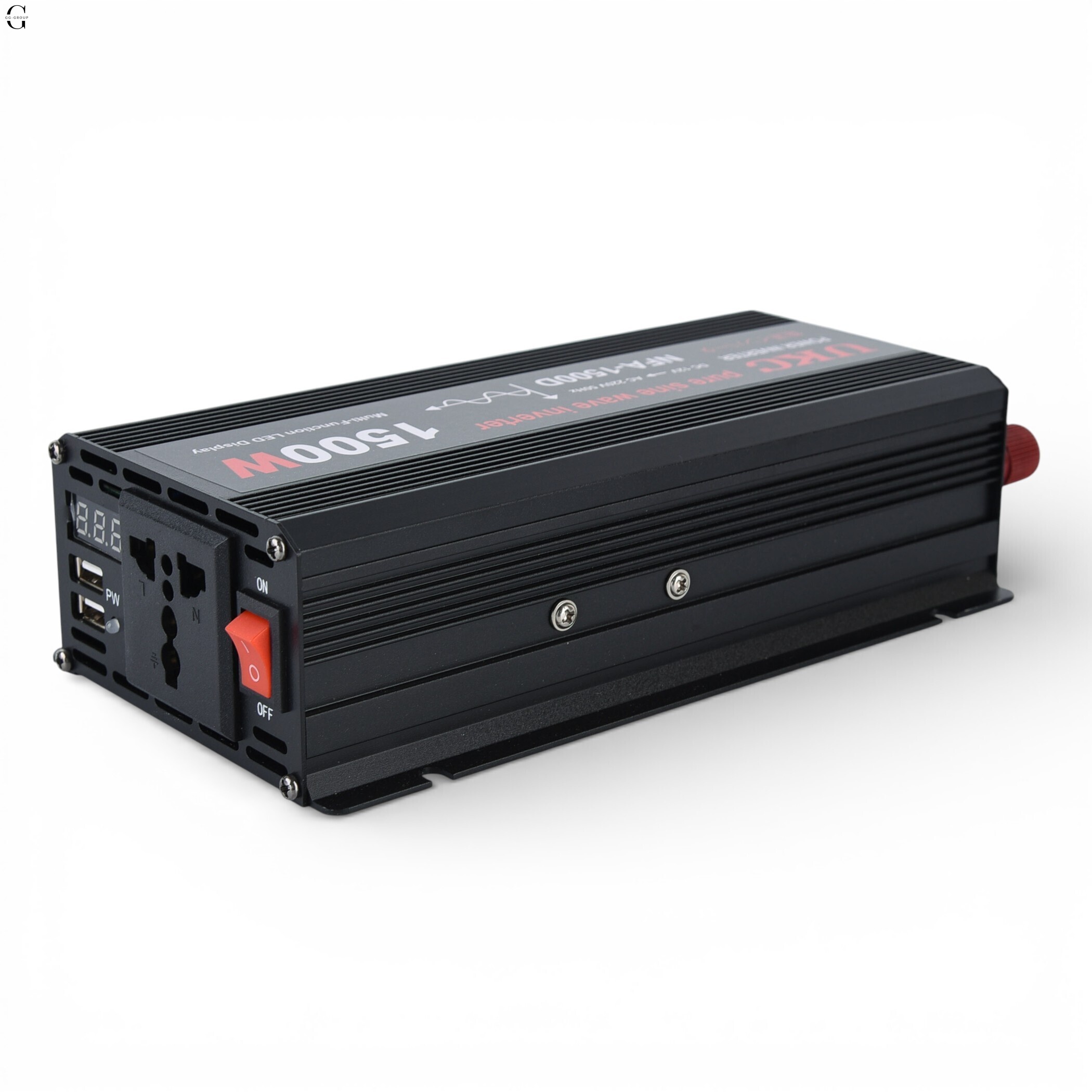 Инвертор напряжения UKC NFA-1500D 1500W (чистая синусоида) 12V → 220V