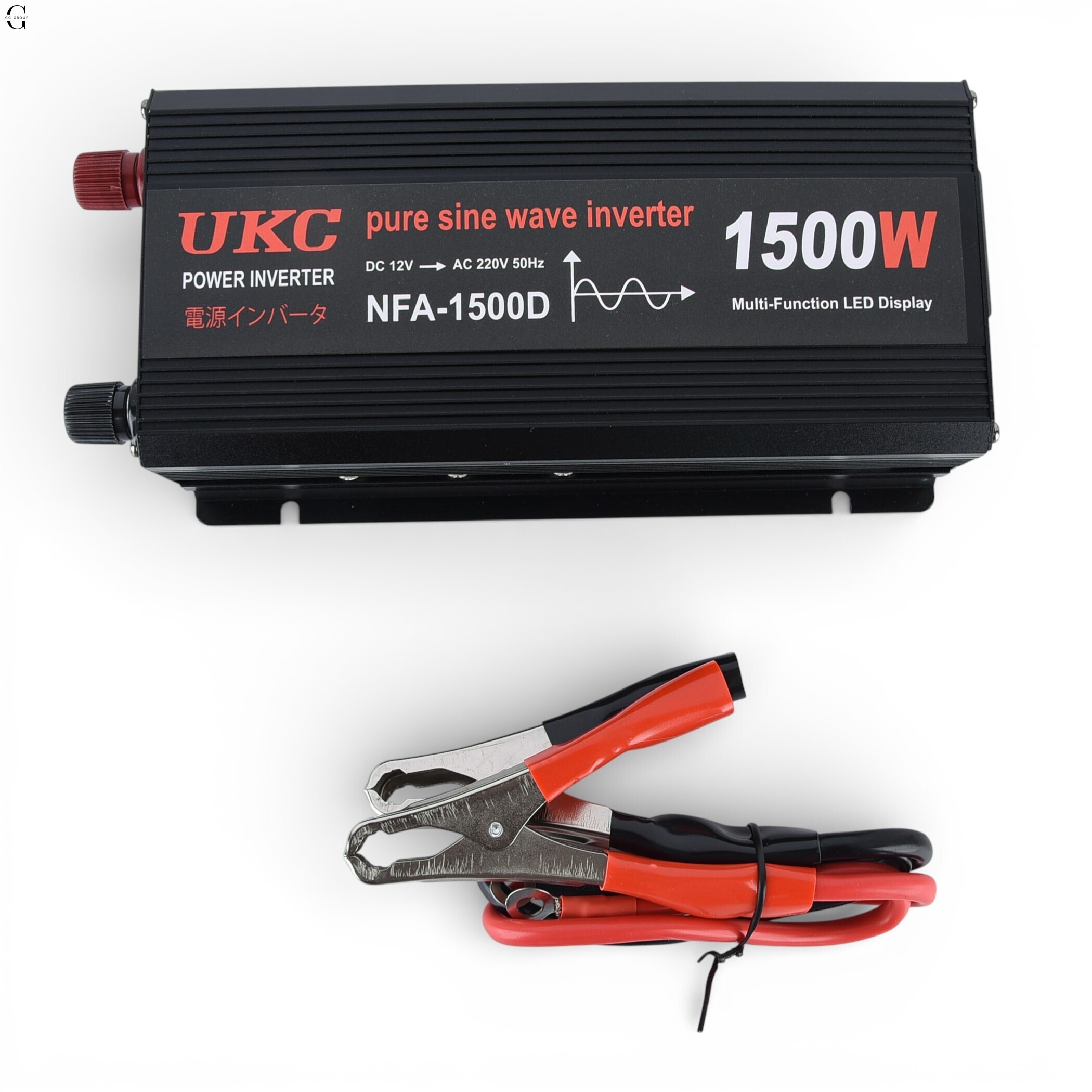 Инвертор напряжения UKC NFA-1500D 1500W (чистая синусоида) 12V → 220V