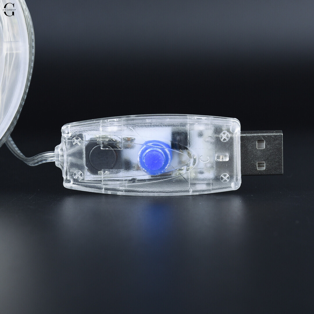 Гірлянда світлодіодна Нитка Роса 50 м 500LED USB тепле світло