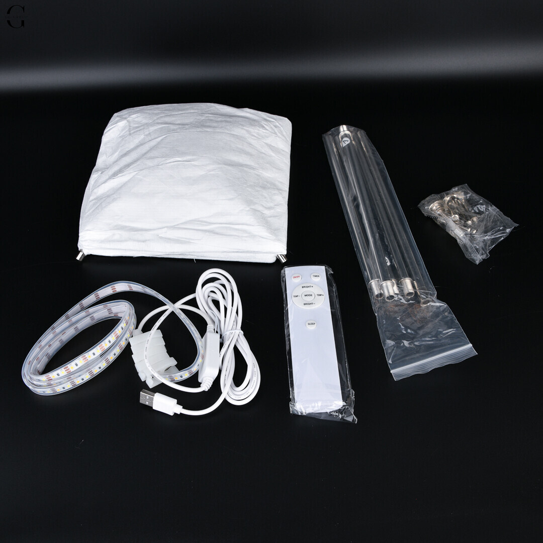 Торшер с LED подсветкой 130 см, USB+адаптер, теплый/холодный свет, регулировка яркости, пульт.