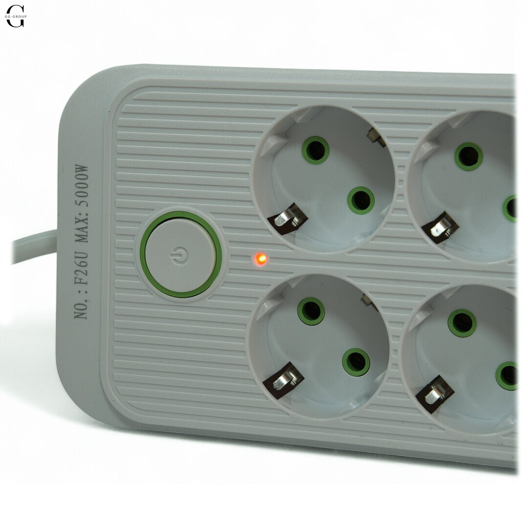 Сетевой фильтр Удлинитель USB ТК-13 (10×220В+4×USB+1×Type-C), F26u, Белый, 3 м