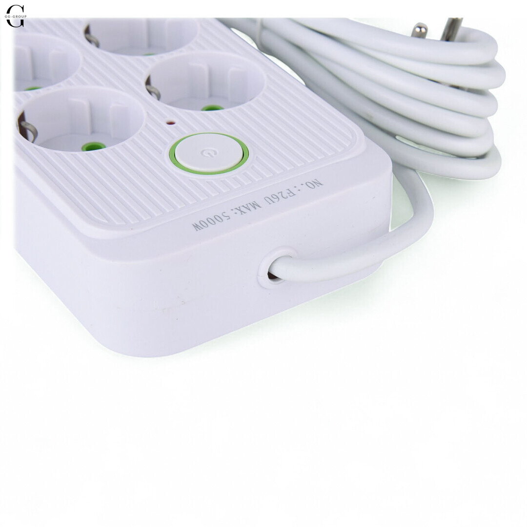 Сетевой фильтр Удлинитель USB ТК-13 (10×220В+4×USB+1×Type-C), F26u, Белый, 3 м