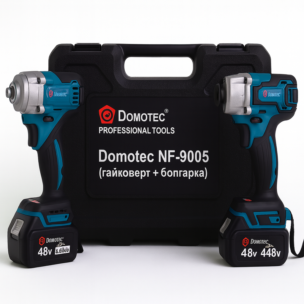 Набор аккумуляторных инструментов Domotec NF-9005 (гайковерт+болгарка) 48V, 4.0Ah, в кейсе
