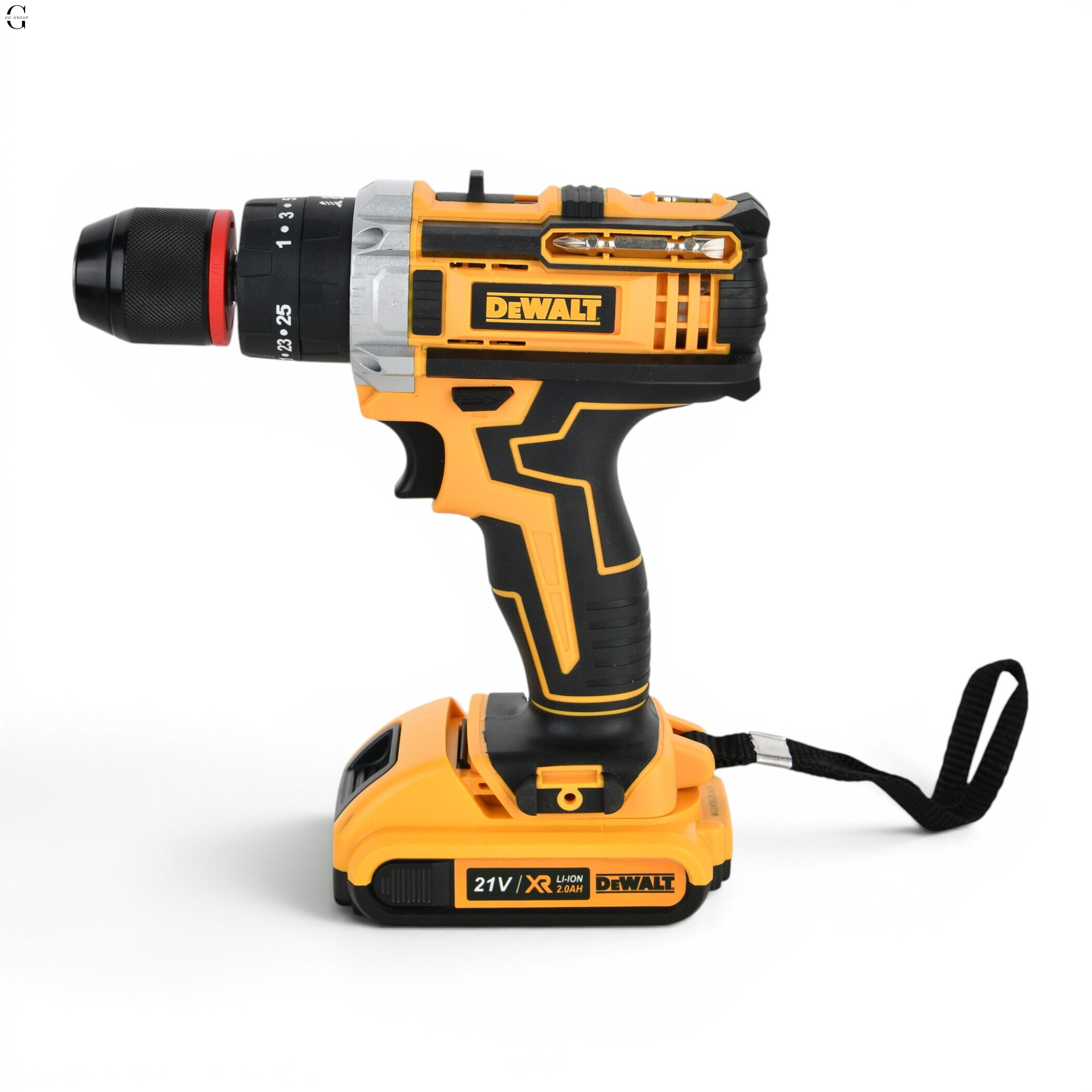 Шуруповерт DeWALT 21V Бесщеточный + 2 АКБ 20Ah + Металлический патрон + Набор инструментов