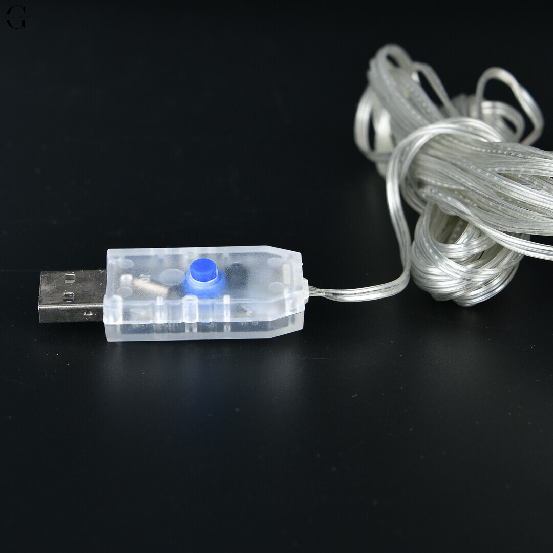 Гирлянда Роса штора 2×2 м 160 LED, USB, пульт, 8 режимов, мультиколор, IP20