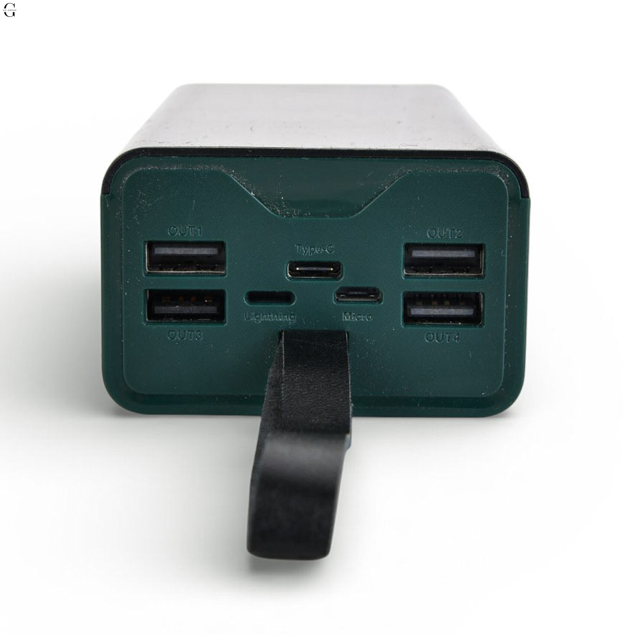 Power bank Повербанк40000 мА·рік з LED-дисплеєм та вбудованими кабелями