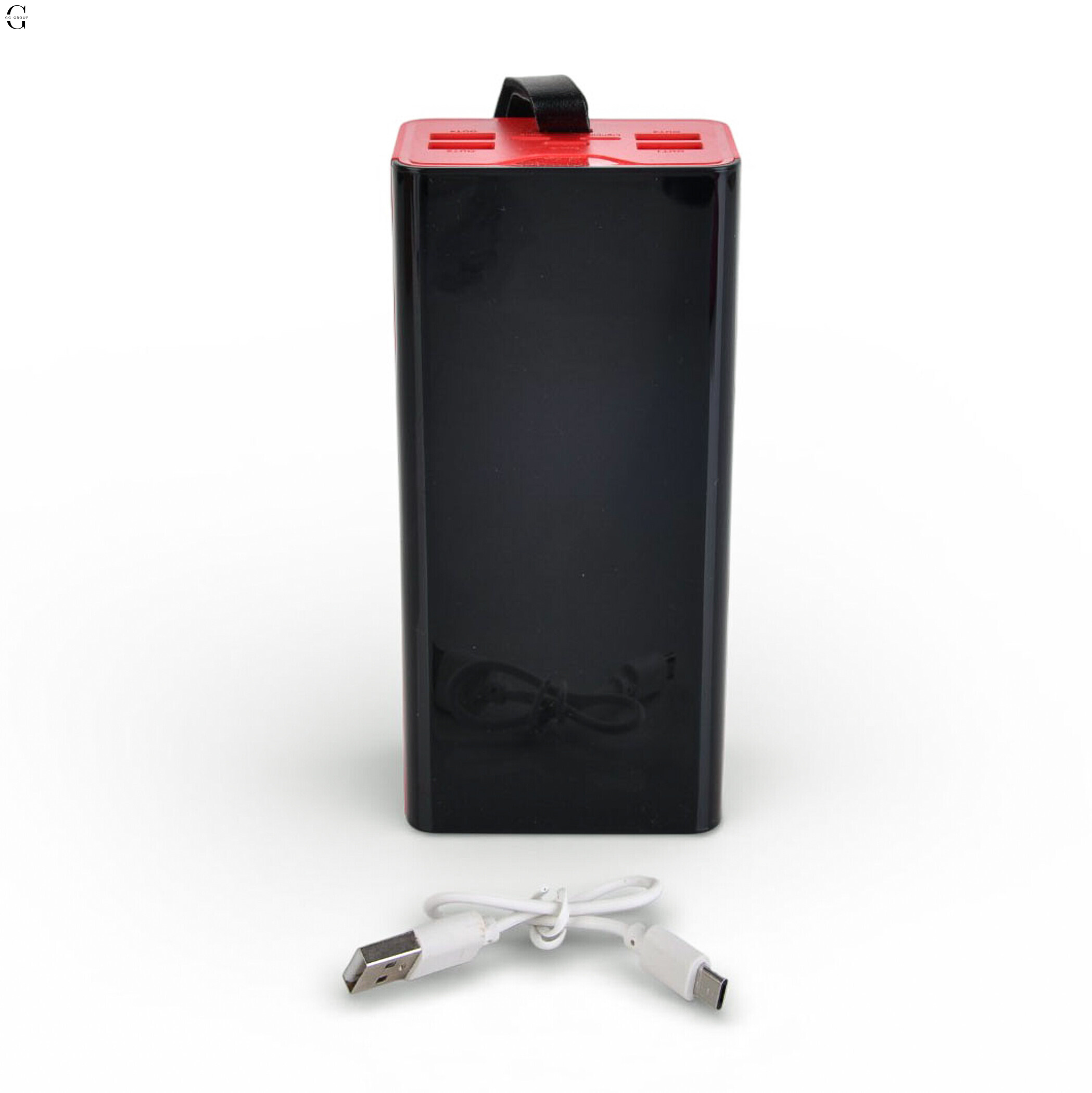 Power bank Повербанк40000 мА·рік з LED-дисплеєм та вбудованими кабелями