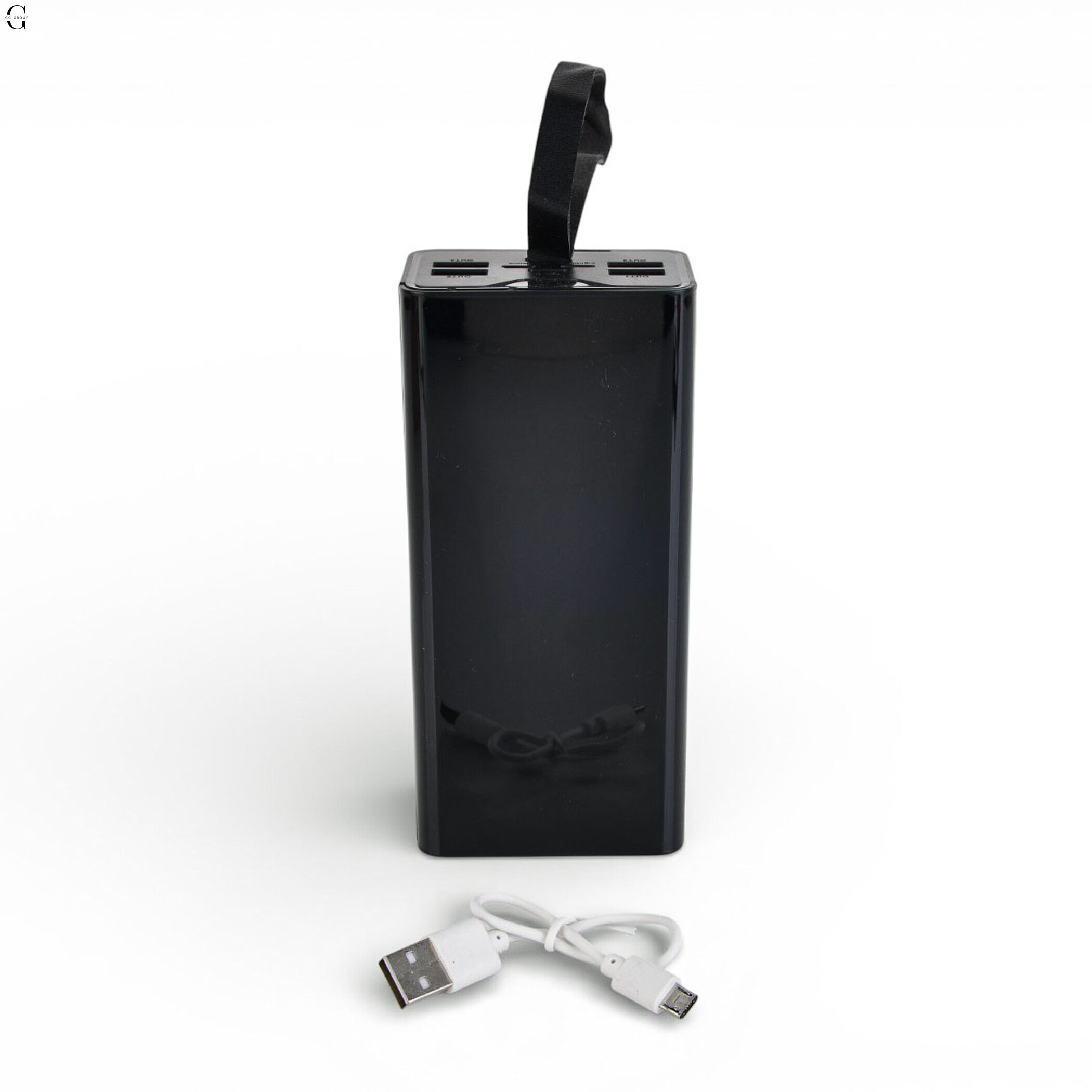 Power bank Повербанк40000 мА·ч с LED-дисплеем и встроенными кабелями