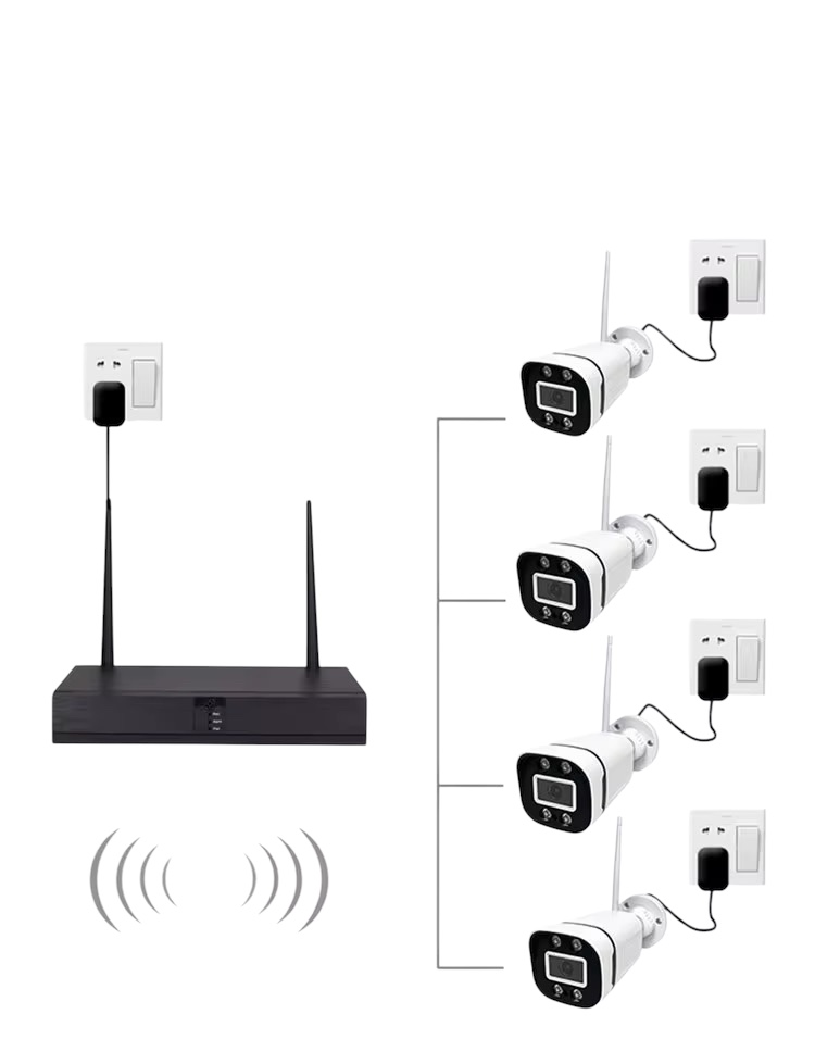 Набор видеонаблюдения (4 камеры) WIFI TS-8824C-4CH