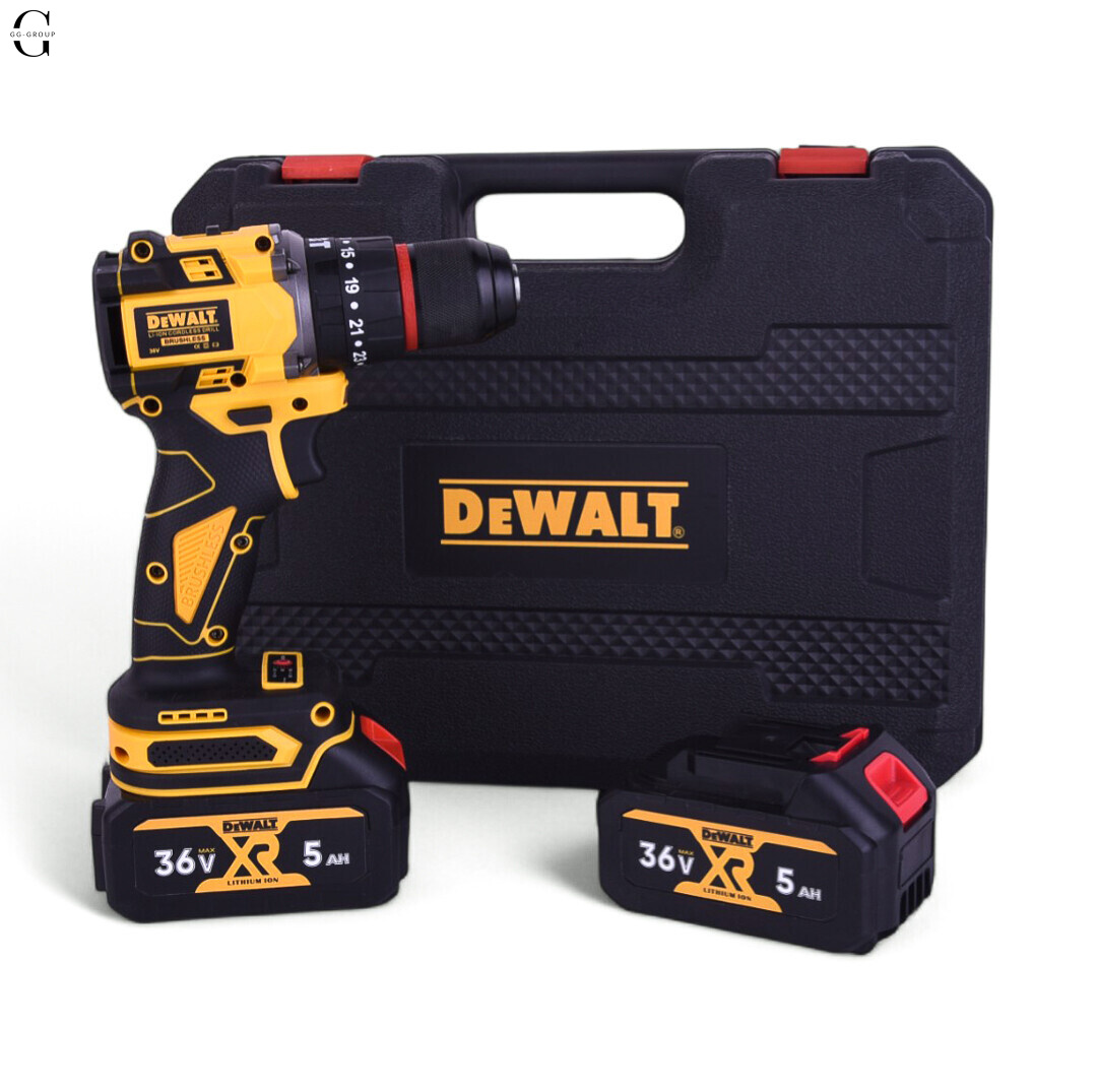 Шуруповерт DeWALT36V Бесщеточный + 2 АКБ 5Ah + Металлический патрон