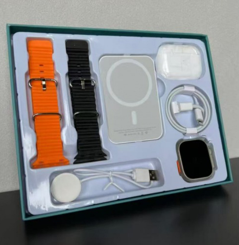 Часы+ 2 ремешка+беспроводная зарядка X8 Watch set AND 5325