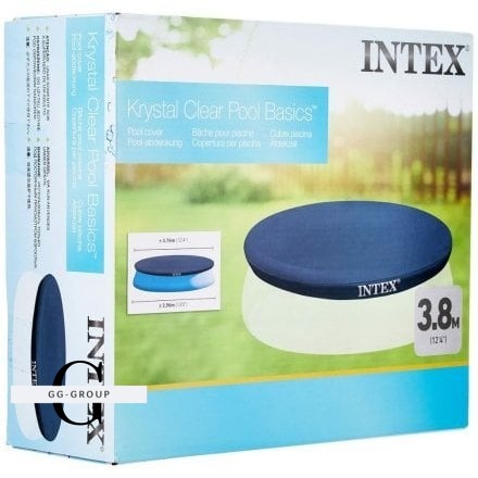 Intex Тент-чохол 28026 для круглого надувного басейну Ø 396 см, захисний покривало ПВХ
