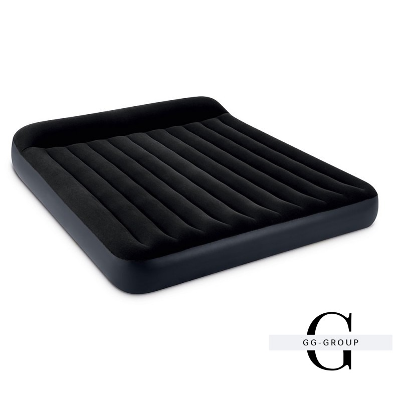 Intex Велюр Ліжко 64144(2) з підголовником, розмір 183x203x25 см