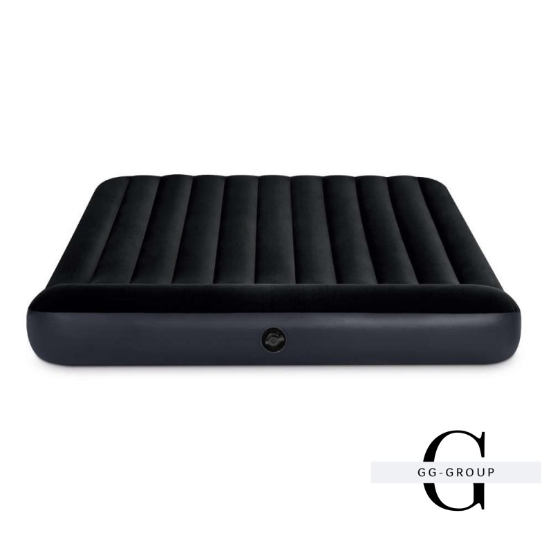 Intex Велюр Ліжко 64144(2) з підголовником, розмір 183x203x25 см