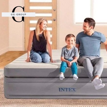Intex Ліжко 64164 ND (1) вбудований електронасос 220V, двоспальне, розмір 152 х 203 х 51см