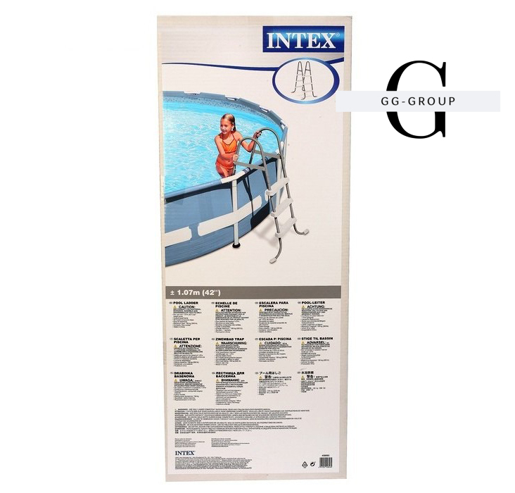 Intex Сходи для басейну 28065(3) висота 107см, вага 8,7кг, максимальне навантаження 136кг