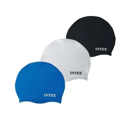 Дитяча силіконова шапочка для плавання Intex 55992, універсальний розмір, 3 кольори, від 8 років