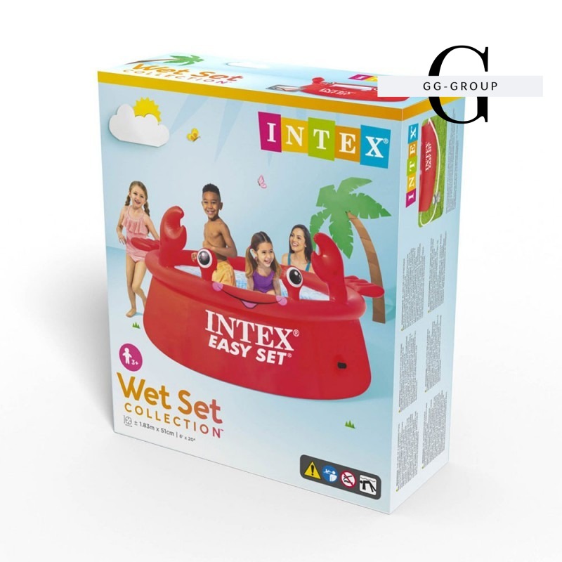 Intex Басейн надувний 26100 NP (2) Crab Easy Set, 183х56, 880л, у коробці