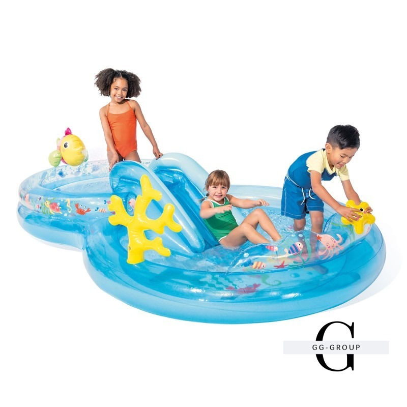 Intex Игровой центр 56143 NP (2) “На дне моря“, 301 x 193 x 71 см, объем 381 л, в коробке