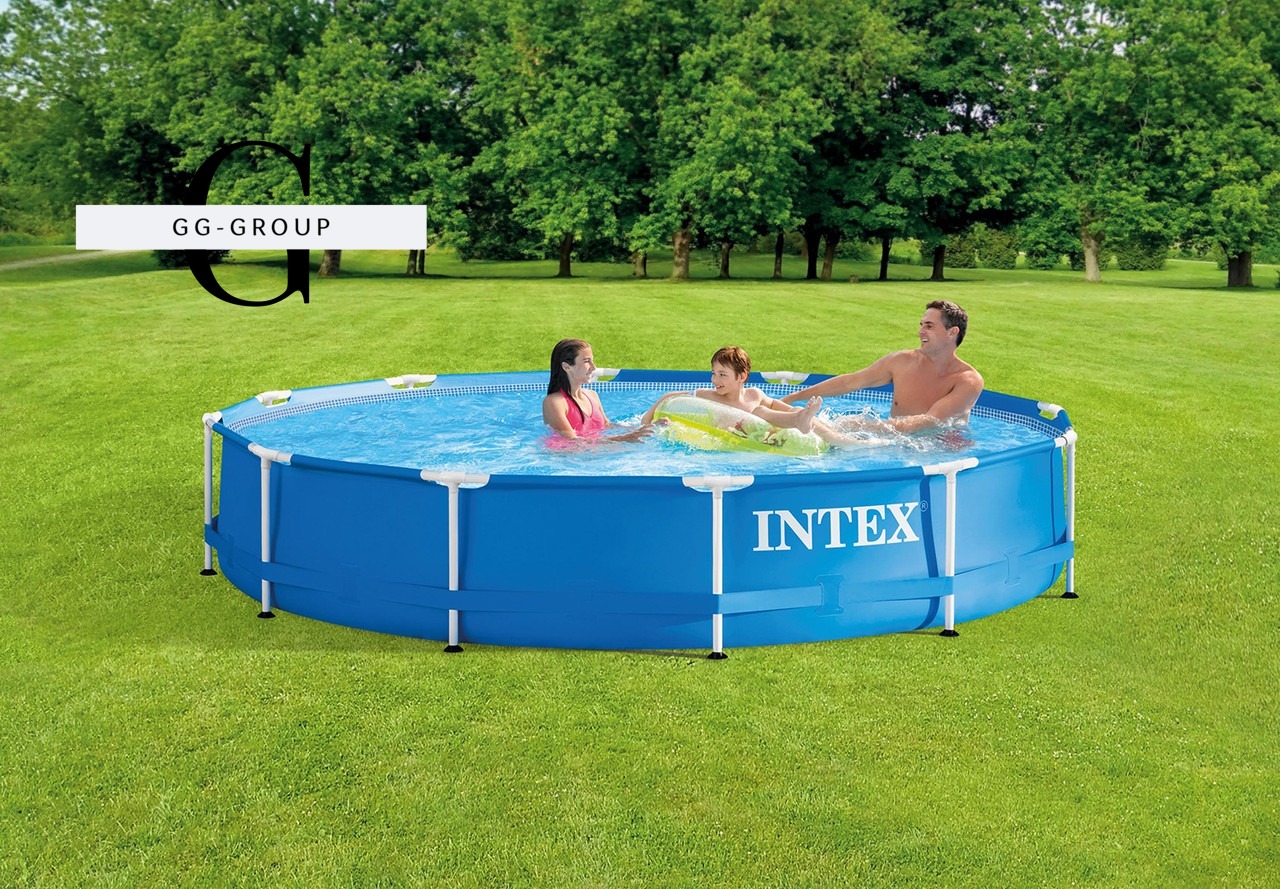 Intex Басейн каркас 28210 (1) круглий, /6+років/, у коробці, 366*76см, 6,503 л