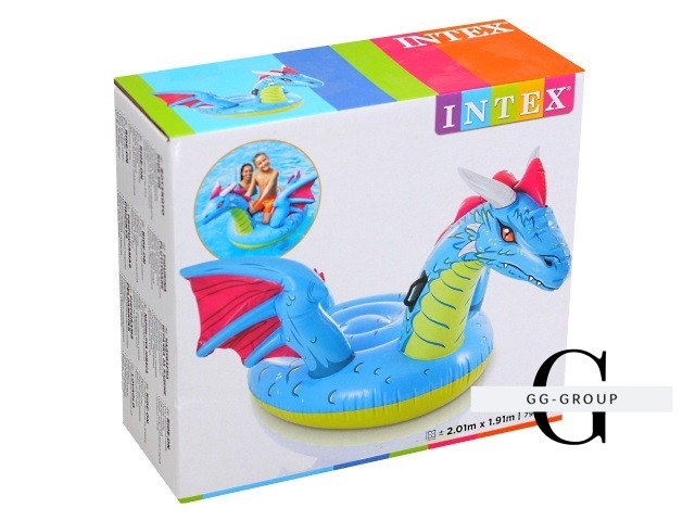 Intex Детский надувной плотик "Дракон" 57563 NP (4) 201х191 см
