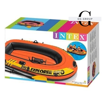 Intex Лодка надув. 58357 NP (3) Explorer 200 Pro полутораместная, размером 196х102х33см