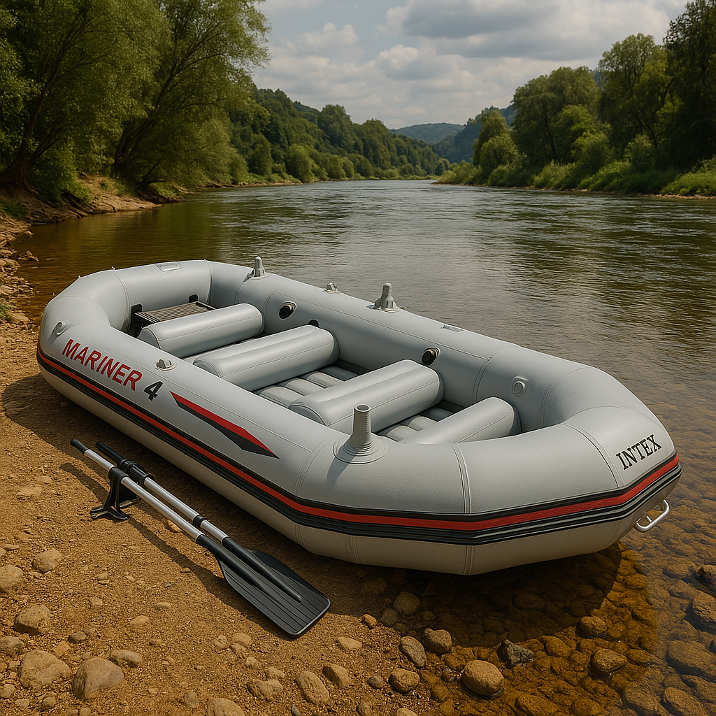 Intex Лодка 68376 NP (1) "MARINER 4" Четырехместная, Размер:328x145x48 см