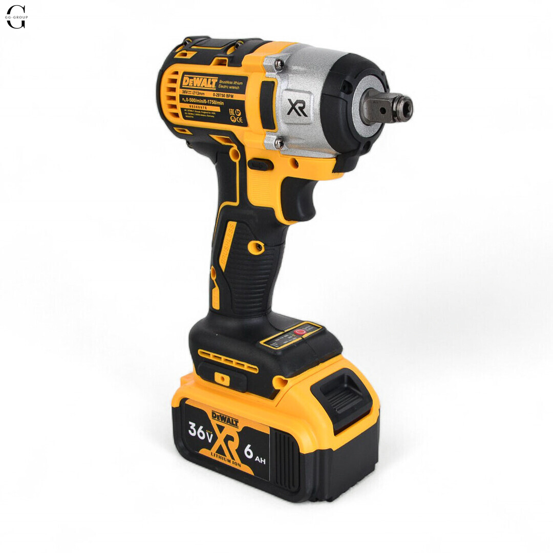 DeWALT гайковерт аккумуляторный 36V бесщеточный с кейсом, 2×6Ah аккумуляторами
