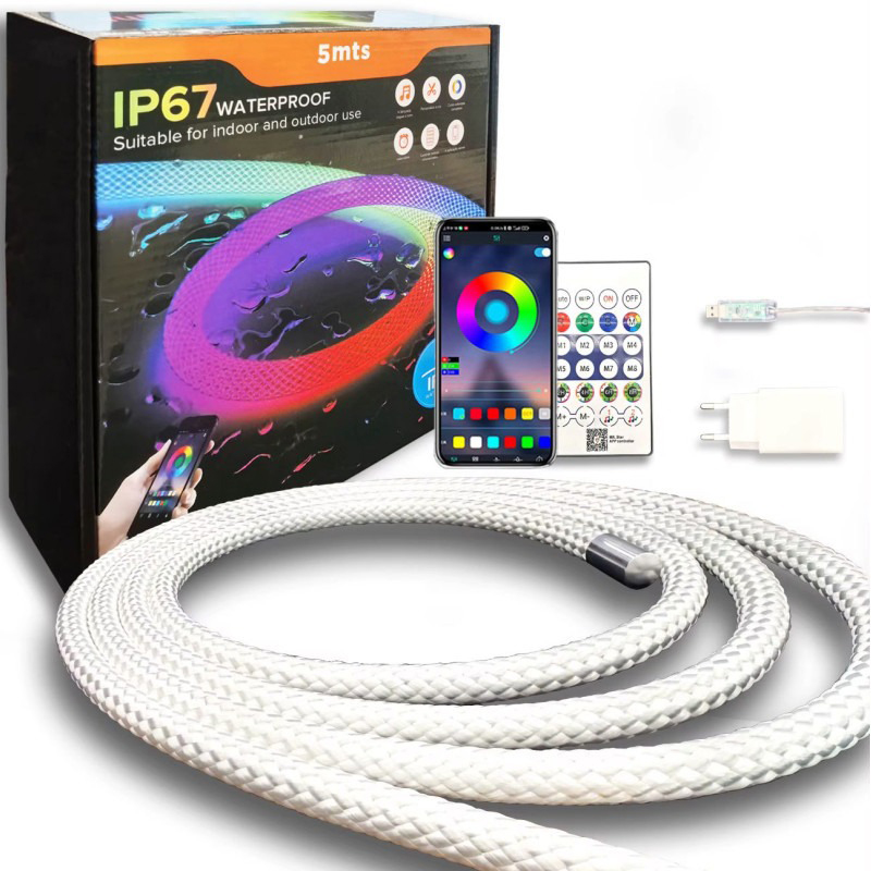 Гнучкий USB LED Neon RGB 5 м, неоновий розумний шланг/стрічка з освітленням