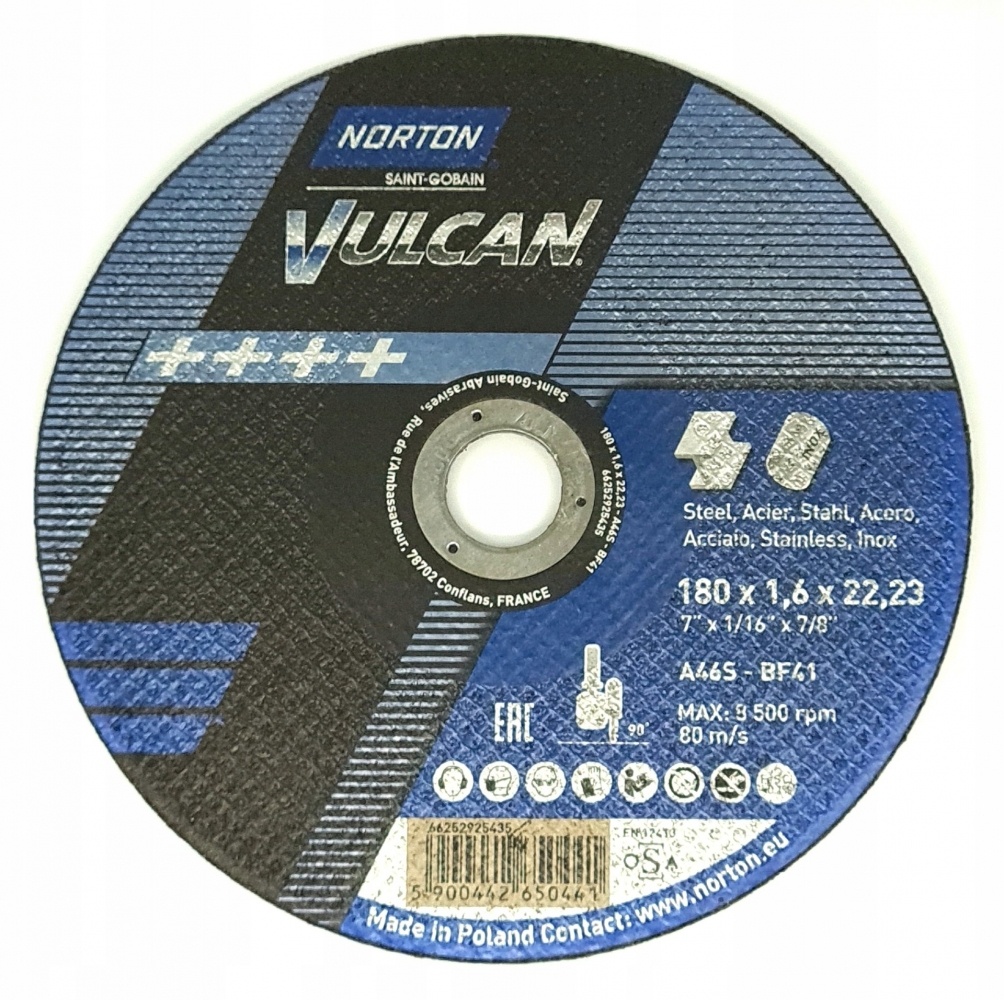 Диск NORTON VULKAN 180x1,6x22,23.