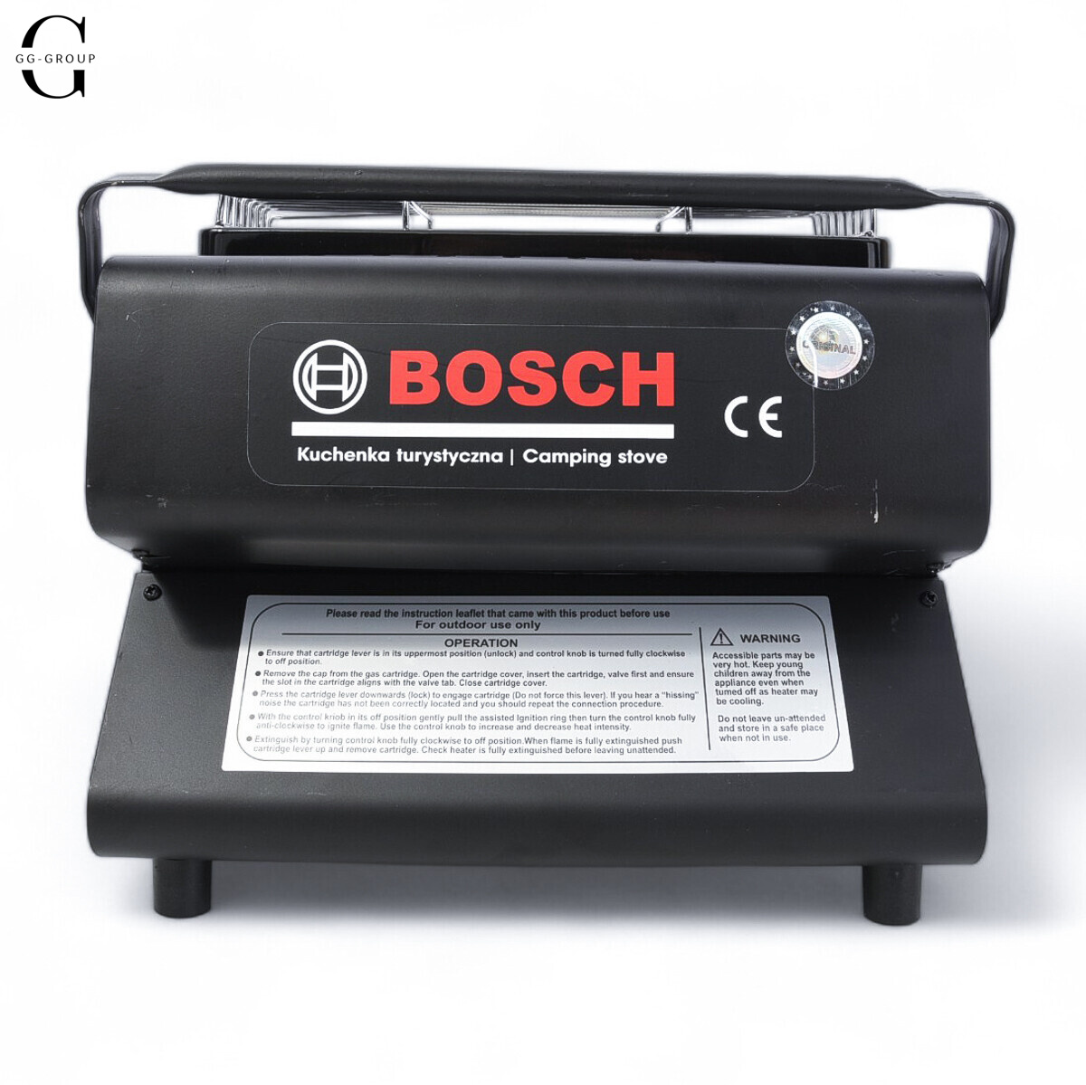 Портативная газовая плита + обогреватель BOSCH 2в1 с переходником для баллона, в пленке, без коробки