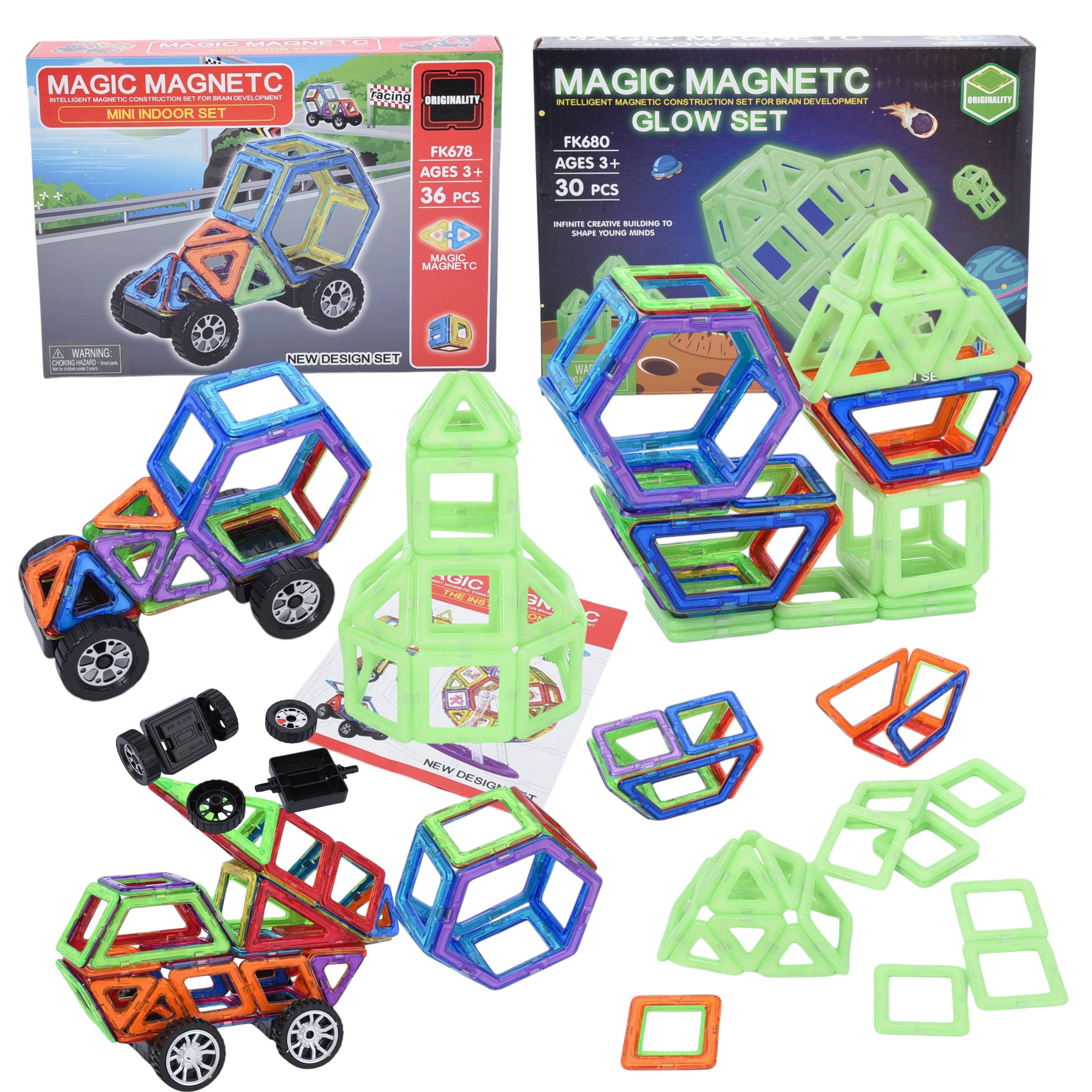 Магнітний конструктор Magical Magnet деталей 66