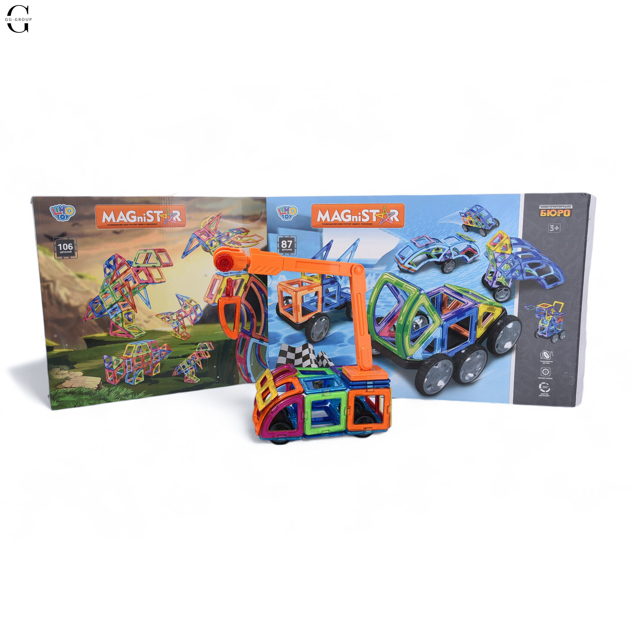 Магнітний конструктор 183 деталей будтехніка Magnit/Magical/LIMO TOY