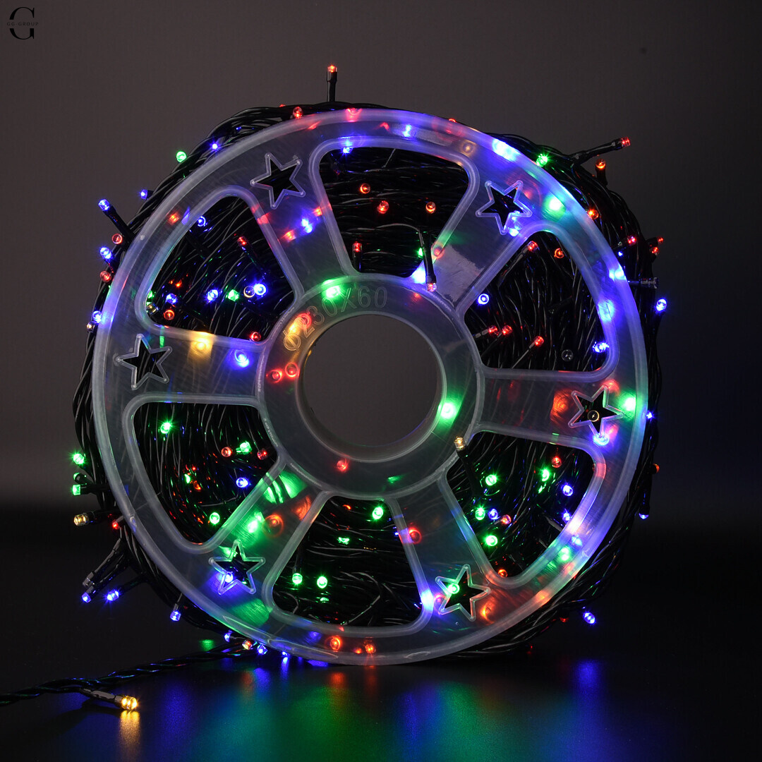 Гірлянда LED 50м 500 LED мультиколор, з контролером, кожний 100-й діод білий