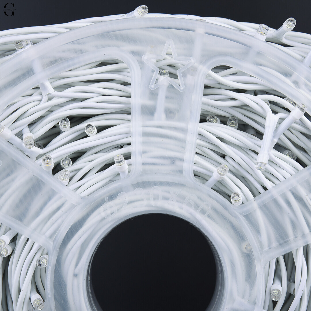 Гірлянда LED 50м 500 LED біла, з контролером, кожен 100-й діод білий