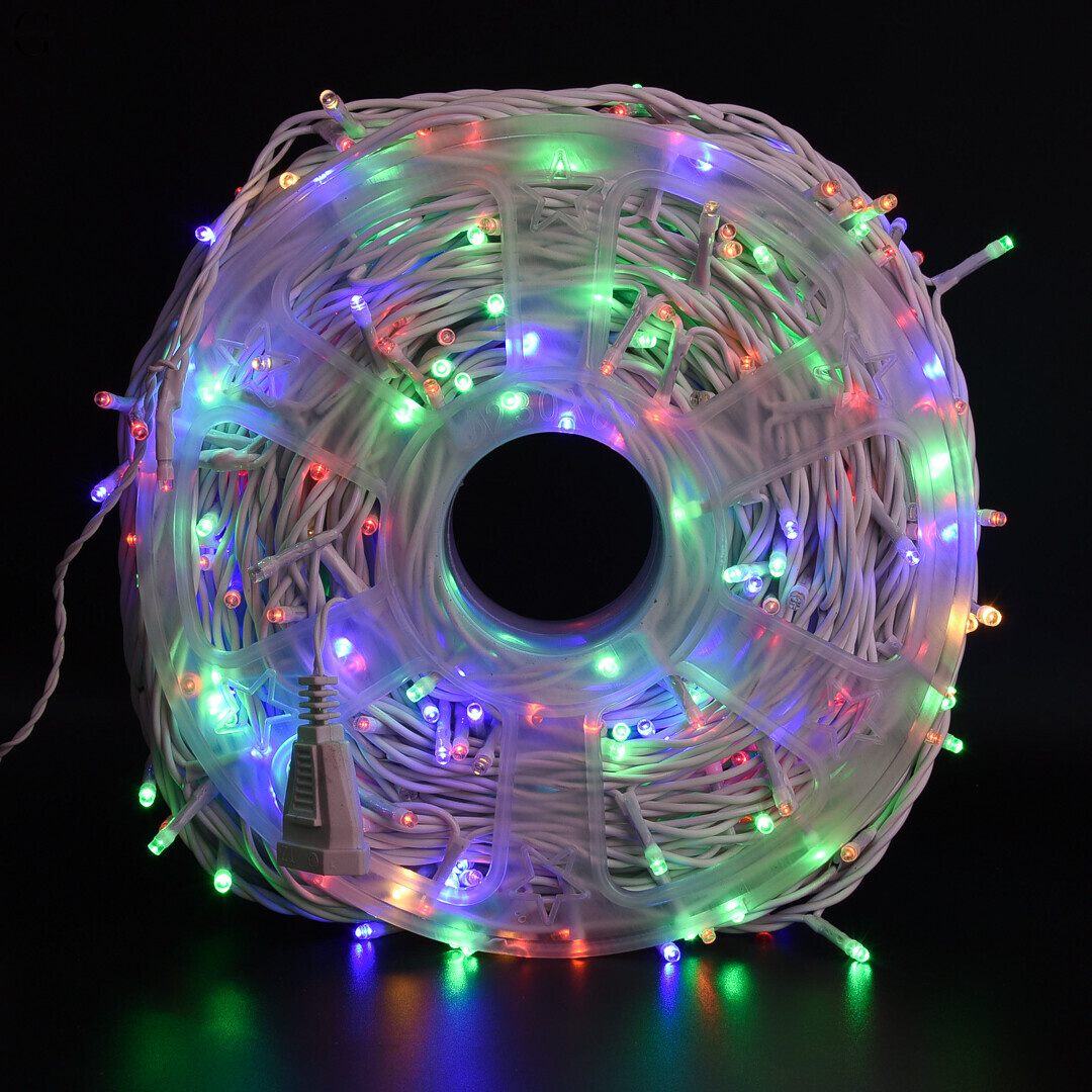 Гірлянда LED 50м 500 LED мультиколор, з контролером, кожний 100-й діод білий