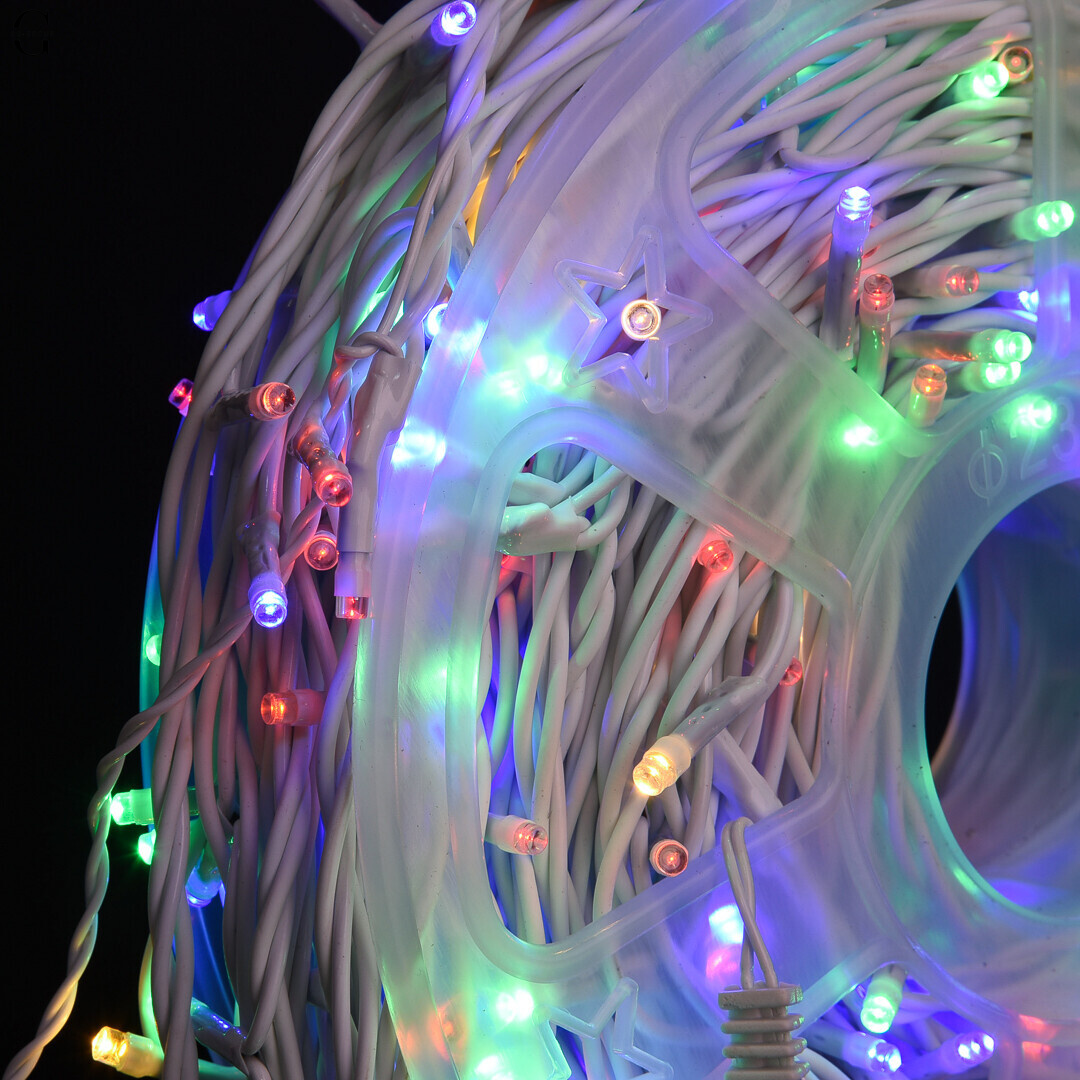 Гірлянда LED 50м 500 LED мультиколор, з контролером, кожний 100-й діод білий