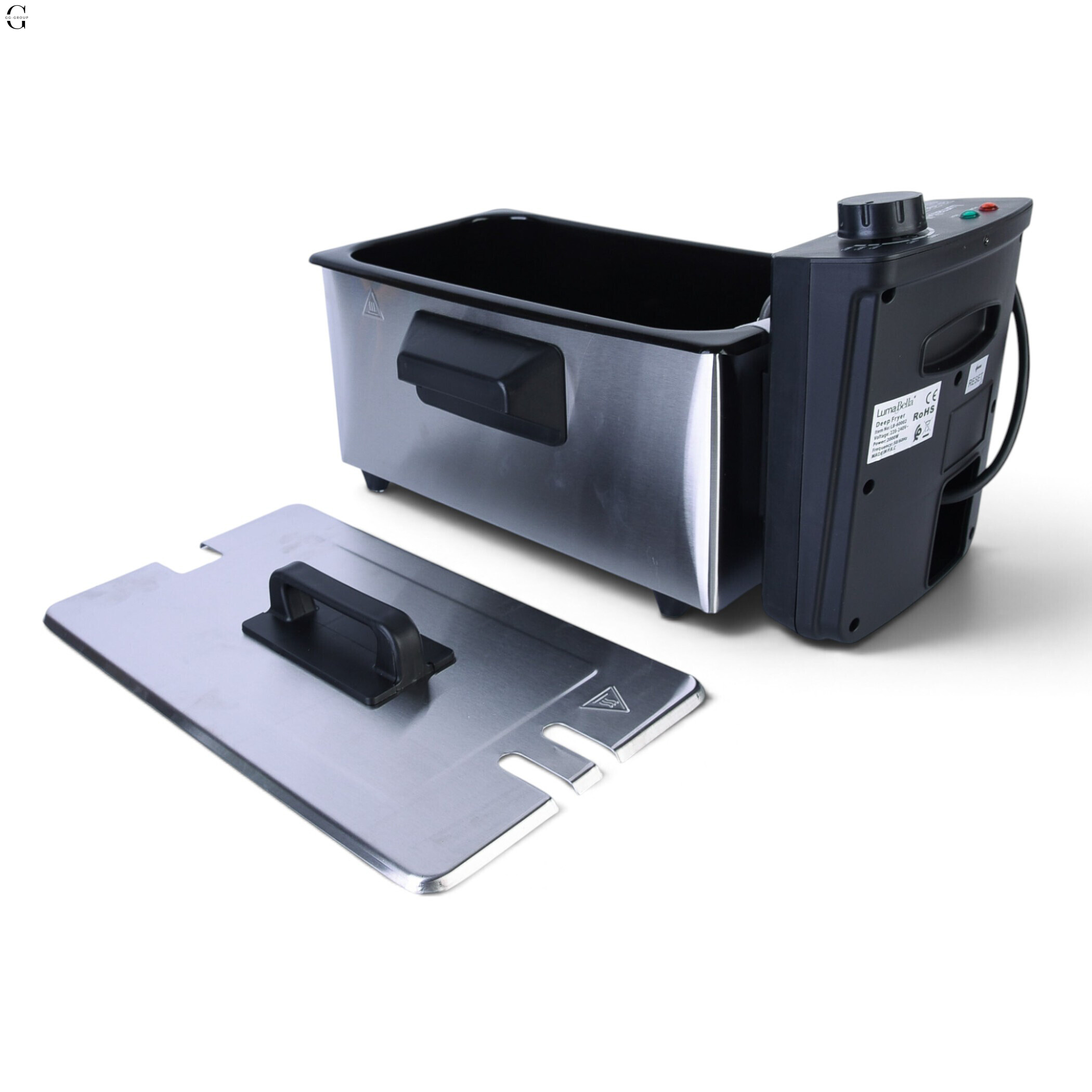 Електрична фритюрниця LumaBella LB-60002 3,5 л, 2000 Вт із регулюванням температури, кошиком та кришкою