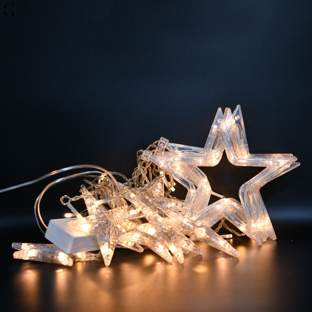 Гирлянда светодиодная штора GarlandoPro звезда 108LED 3х0,9м гирлянда звезда