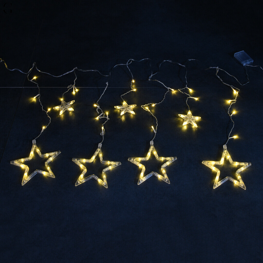 Гирлянда светодиодная штора GarlandoPro звезда 108LED 3х0,9м гирлянда звезда